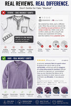 Acid-Wash Long-Sleeve Henley Shirt