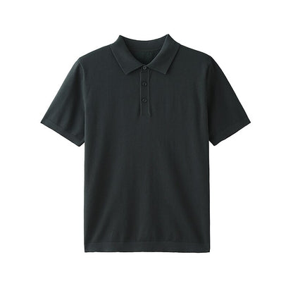 Linen silk Polo Knit Sweater - oukumen