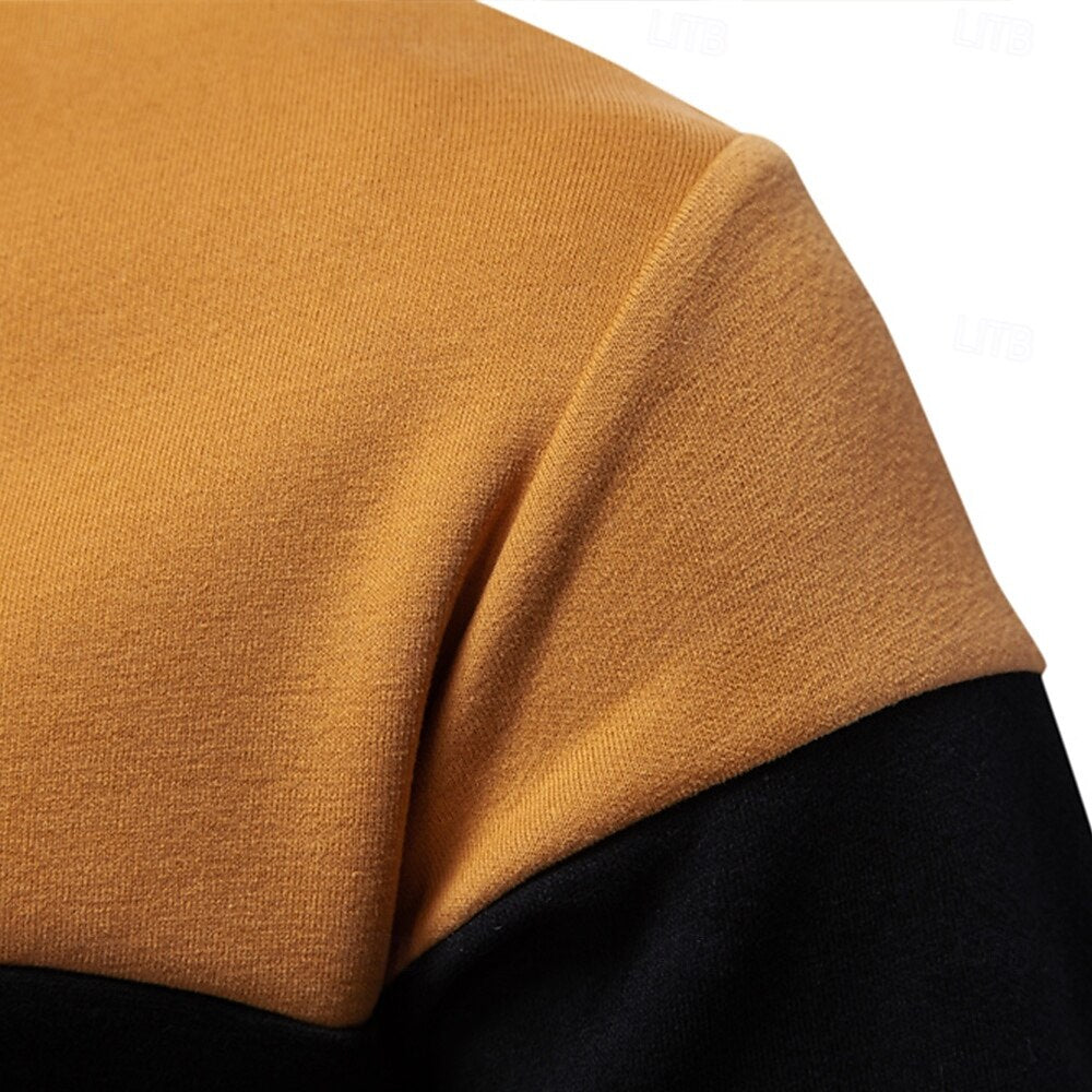 Color-Block Knit Polo Sweatshirt