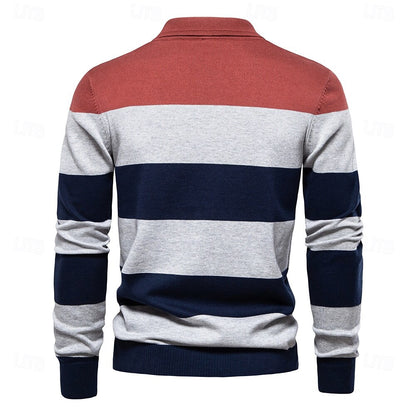 Knit Color 
Half Zip Knitwear - oukumen