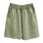 Acid-Wash Drawstring Shorts