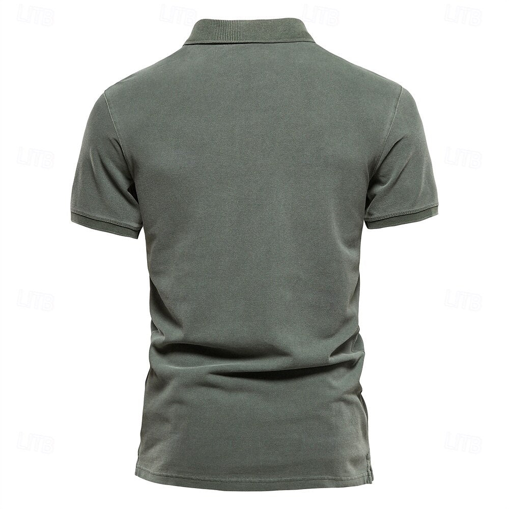 100% Cotton Work Business Polo - oukumen