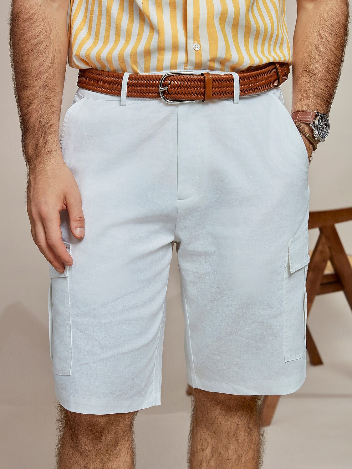 Linen Shorts Summer - oukumen