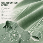 Washed Short-Sleeve Denim Shirt