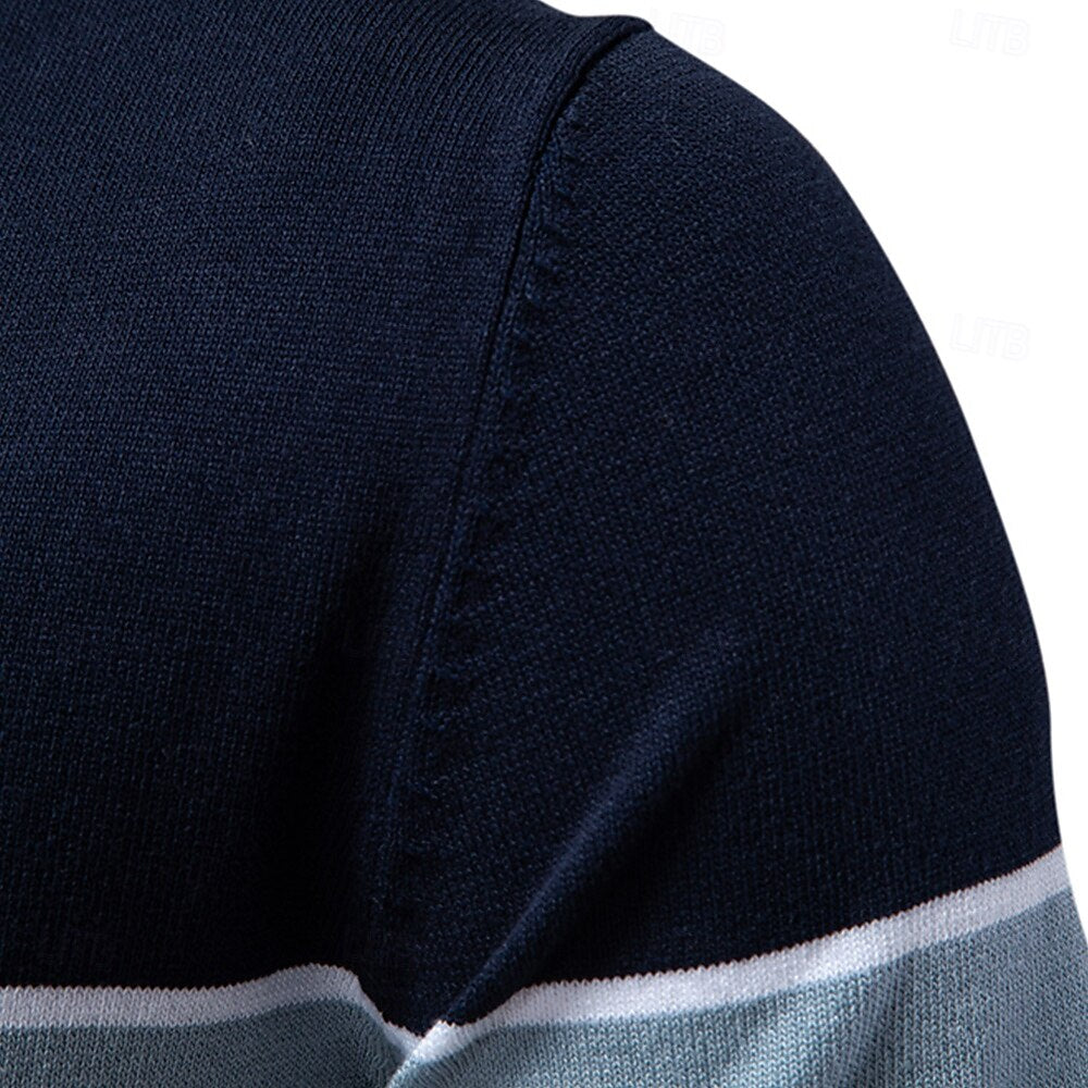 Modern Colorblock Knit Polo