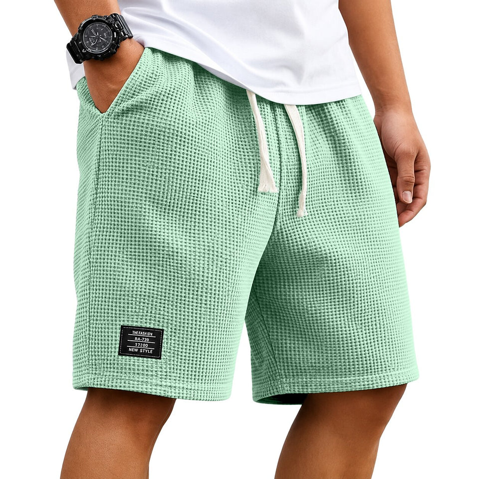 Waffle Drawstring Shorts