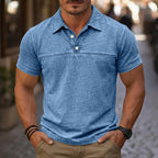 Acid-Wash Short-Sleeve Polo Shirt
