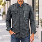 Acid-Wash Long-Sleeve Shirt