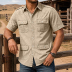 Short-Sleeve Denim Shirt