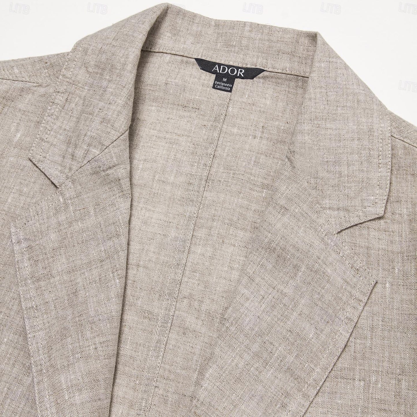 100% Linen Blazer Jacket Solid Color - oukumen