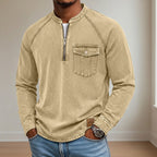 Washed Stand-Collar T-Shirt