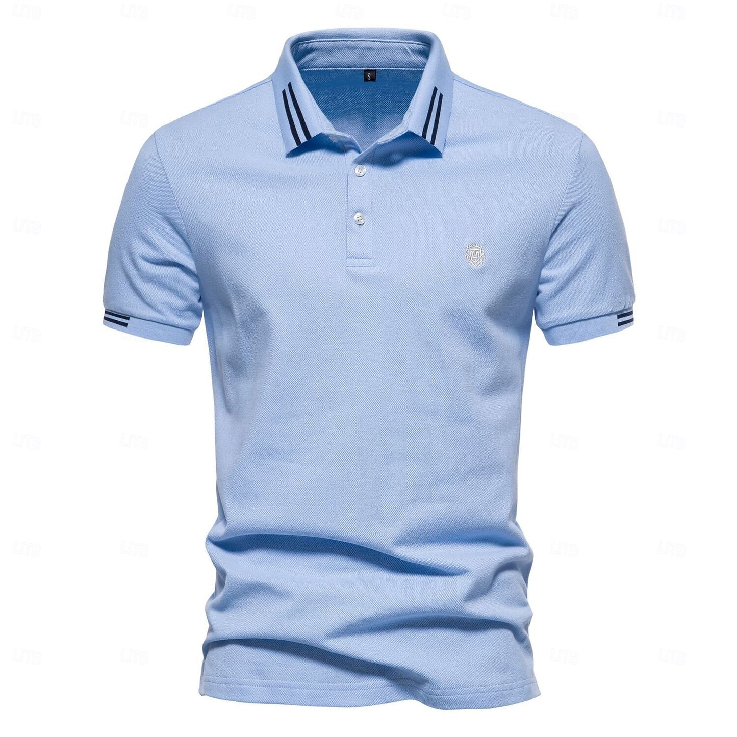 Formal Striped Knit Work Polo - oukumen