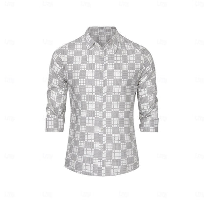 100% Cotton OKM Letter Check Pattern Shirt