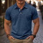 Acid-Wash Short-Sleeve Polo Shirt