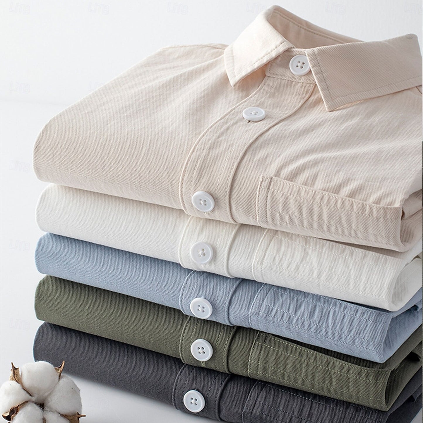 Classic Fit Rolled Collar Casual Shirt