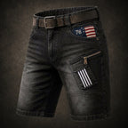Patchwork Washed Shorts
