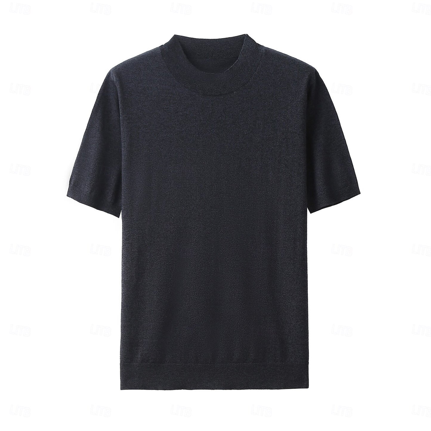 Premium Wool Blend Mock Neck Tee