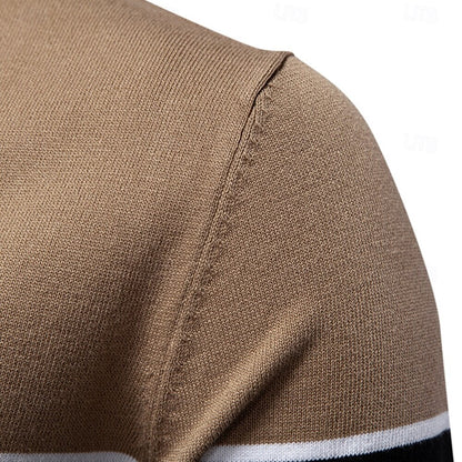 Modern Colorblock Knit Polo