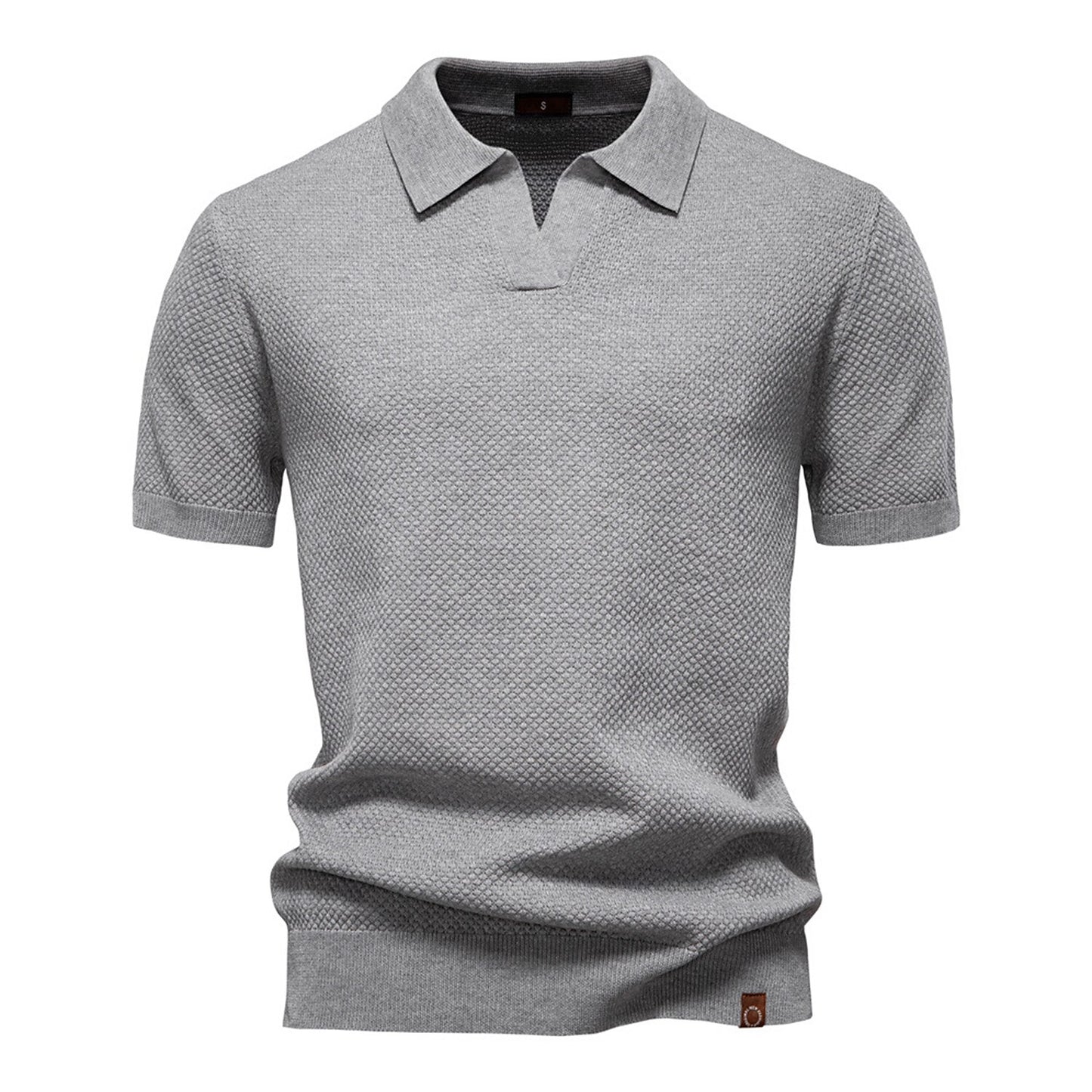 Business Casual Knitted Johnny collar Polo