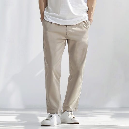 100% Cotton Straight Leg Chino Pants