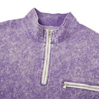 Color-Block Acid-Wash Polo Shirt