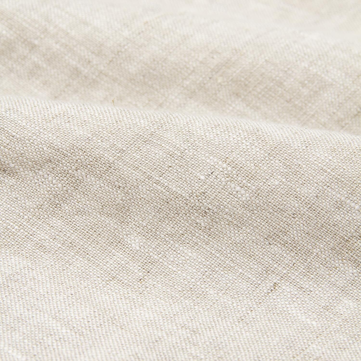 100% Linen Shirt Pocket Khaki - oukumen