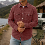 Washed Long-Sleeve Denim Shirt