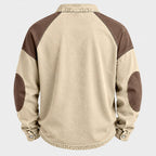 Color-Block Long-Sleeve Henley Shirt