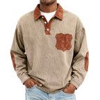Color-Block Patchwork Polo Shirt