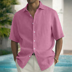 Acid-Wash Short-Sleeve Shirt