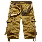 Multi-Pocket Cargo Capri Shorts