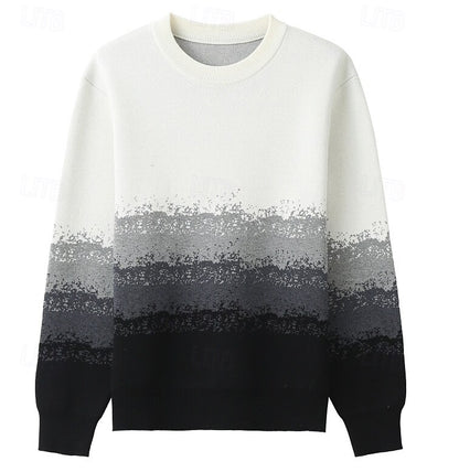 Crew Neck Knitwear Sweater Pullover - oukumen