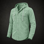 Acid-Wash Long-Sleeve Denim Shirt
