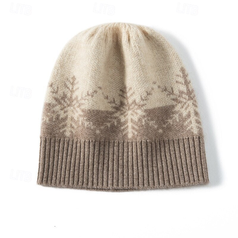 Cashmere Merino Wool Beanie Knitwear Hat - oukumen