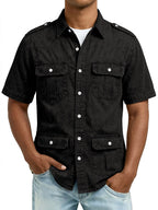 Short-Sleeve Denim Shirt