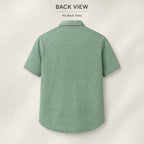 Washed Short-Sleeve Denim Shirt