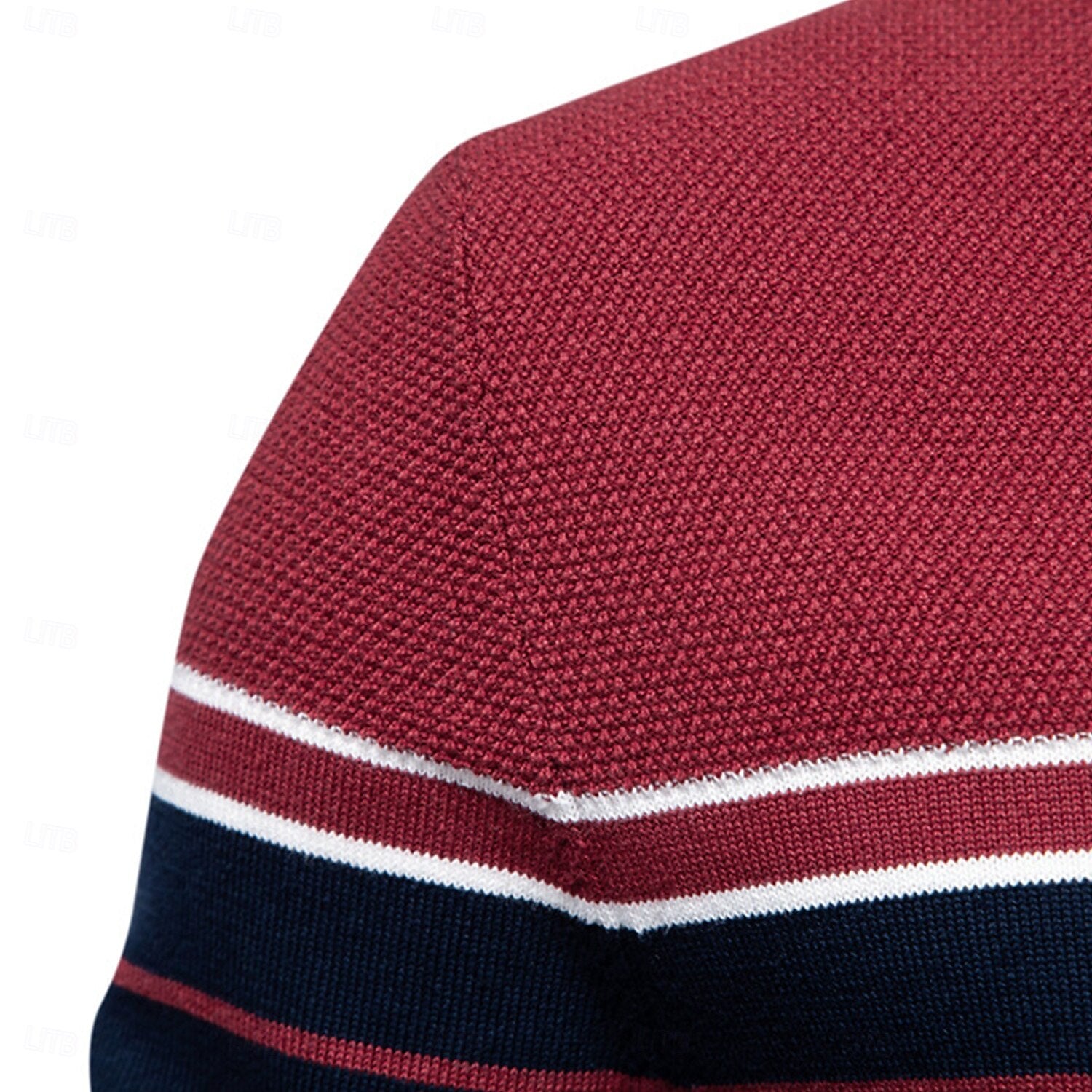 Block Striped Knitwear Pullover Sweater - oukumen