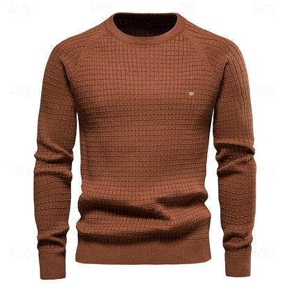 Crew Neck Knitwear Jumper Sweater - oukumen