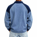 Color-Block Long-Sleeve Polo Shirt