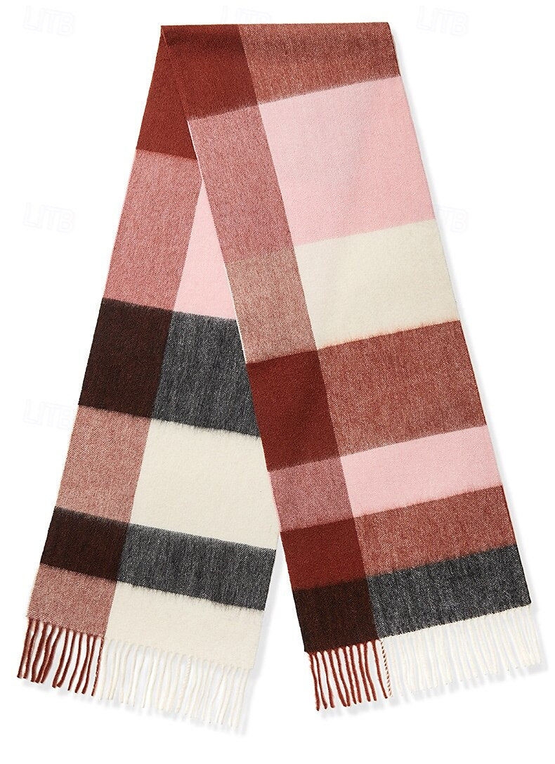 100% Wool Rectangle Christmas Scarf - oukumen