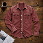 Acid-Wash Long-Sleeve Denim Shirt