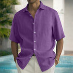 Acid-Wash Short-Sleeve Shirt