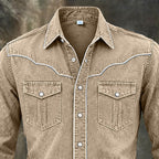Acid-Wash Long-Sleeve Shirt