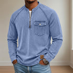Washed Stand-Collar T-Shirt