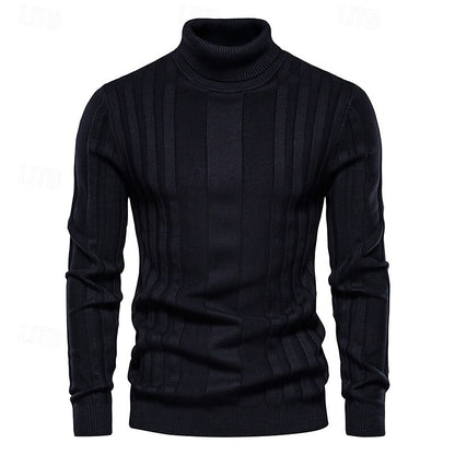 Turtleneck Knitwear Pullover Sweater - oukumen