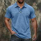 Acid-Wash Short-Sleeve Polo Shirt — unified background