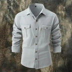 Acid-Wash Long-Sleeve Shirt — unified background