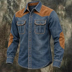 Patchwork Acid-Wash Shirt — unified background