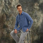 Patchwork Acid-Wash Denim Shirt — unified background