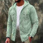Long-Sleeve Denim Shirt — unified background